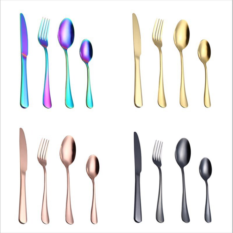 Dinnerware Set 304 Stainless Steel Cutlery Set Knife Fork Spoon Tableware Wedding Silverware set