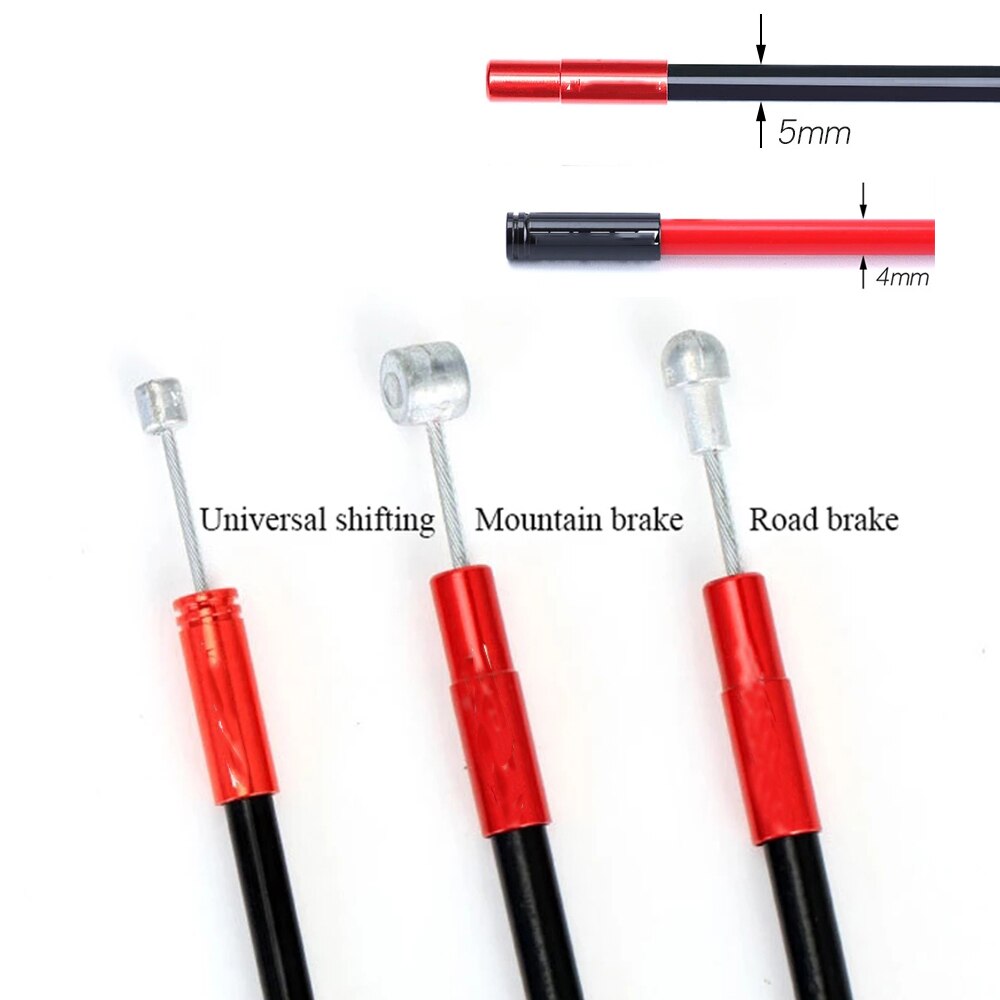 10 pcs Mountain Bike Shell Ferrules Crimping Bicycle Accessories Bicycle Gear Lever Cable end Tip Cover Brake Cable Cover