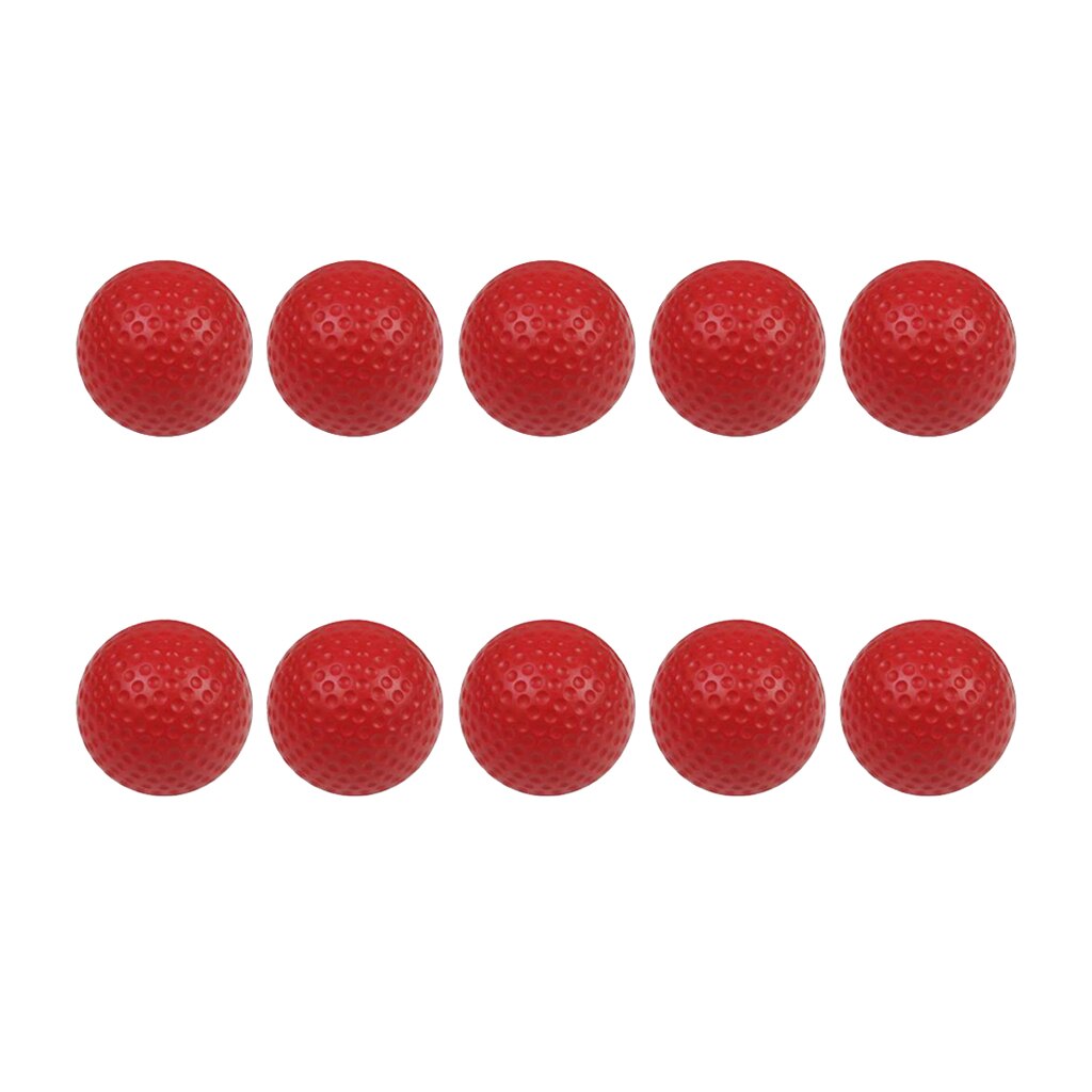 10Pcs Golf Training Balls Floating Golf Balls for Swing Practice Driving Range Home Use - 63mm Diameter - Choice of Color: Red