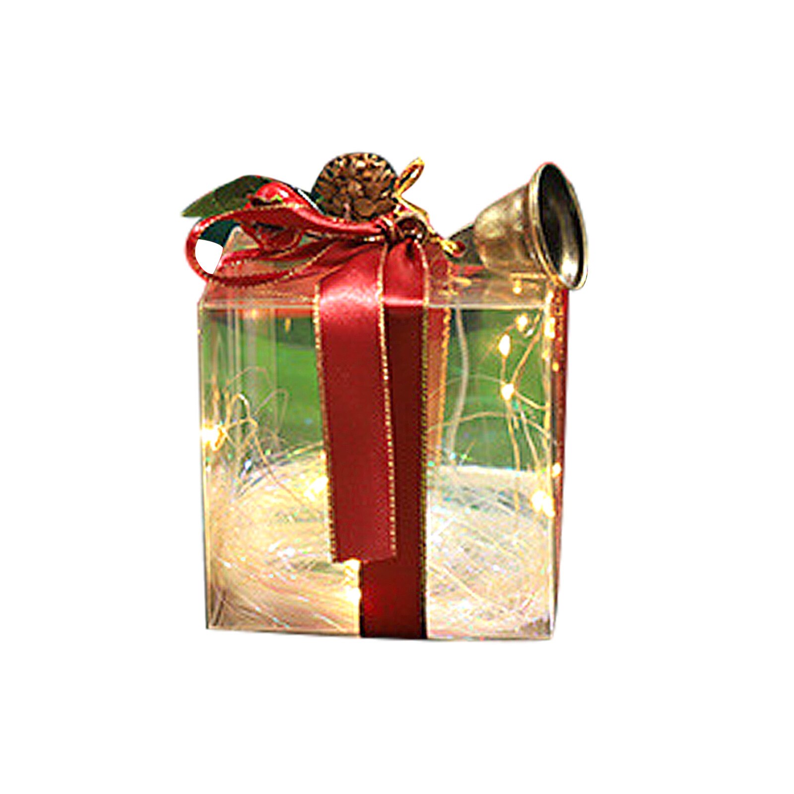 Thuis Kerst Decoratie Verlichting Pvc Kerst Box Candy Verpakking Xmas Apple Giftbox Ornamenten Decor Geschenkdoos: A