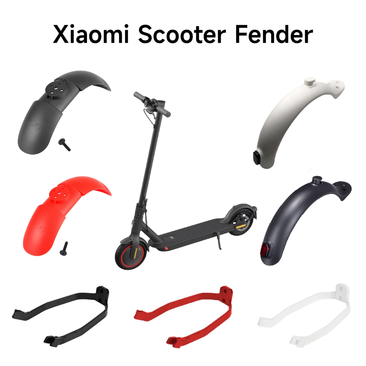 Guardabarros delantero y trasero para patinete eléctrico, piezas de repuesto para patinete Xiaomi M365 Pro Pro2 1S Mi3