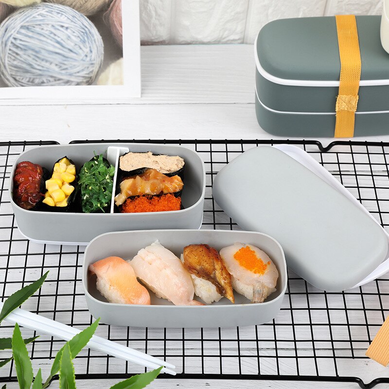 Plastic Lunchbox Leuke Bento Kinderen Lunchbox 2 Lagen