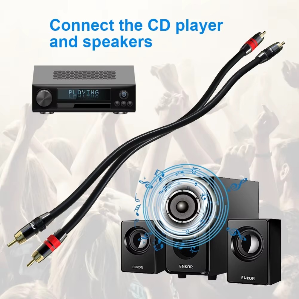 Digitale Audio RCA Kabel Premium Stereo RCA naar RCA Coaxiale SPDIF Kabel Mannelijke Luidspreker Hifi Subwoofer Kabel AV 0.5m 1m 2m 3m 5m