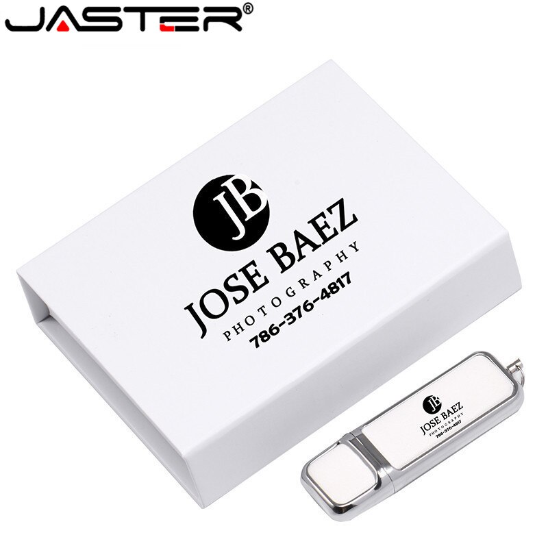 Jaster Custom Logo Kleur Print Lederen Usb 2.0 Memory Sticks Flash Drive Pen Drive 64 Gb 32 Gb 16 Gb 8 Gb 4 Gb Bedrijf