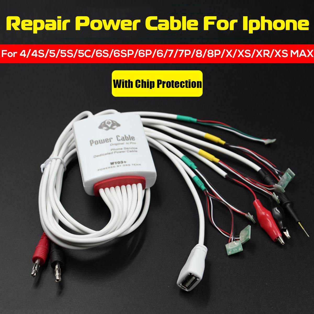 DC Telefoon Reparatie Power Kabel Multifunctionele Test Kabel voor iphone 4/4 S/5/5 S /5C/6 S/6SP/6 P/6/7/7 P/8/ 8 P/X Reparatie Tools