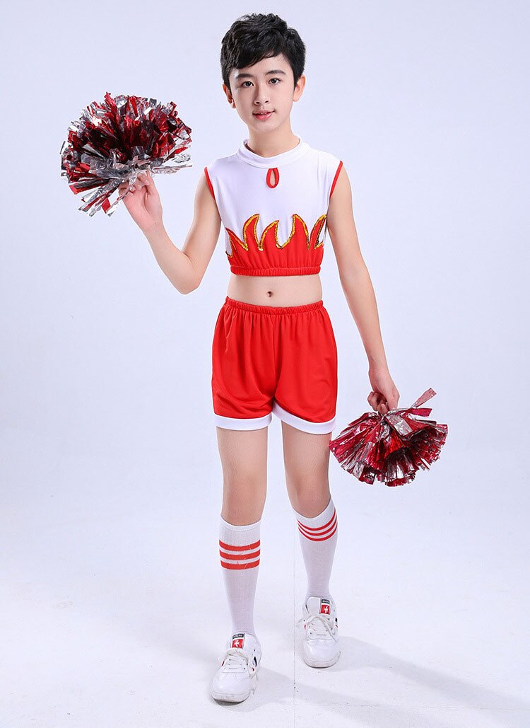Garçon Cheerleaders Costume pour garçons école acclamer équipe uniformes enfants Performance compétition Costume ensembles filles Cheerleading costumes