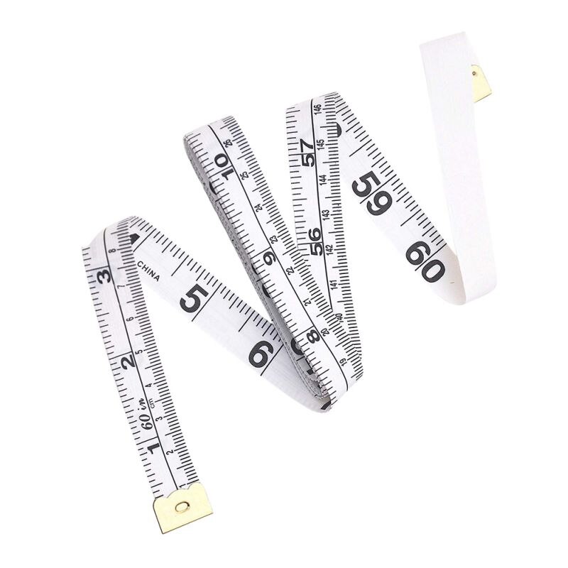 1.5 Meters 60 Polegada Button Measuring Tape Tool Measuring Waist Clothes Bust Tailor Sewing Tools Embroidery Rulers: Ivory