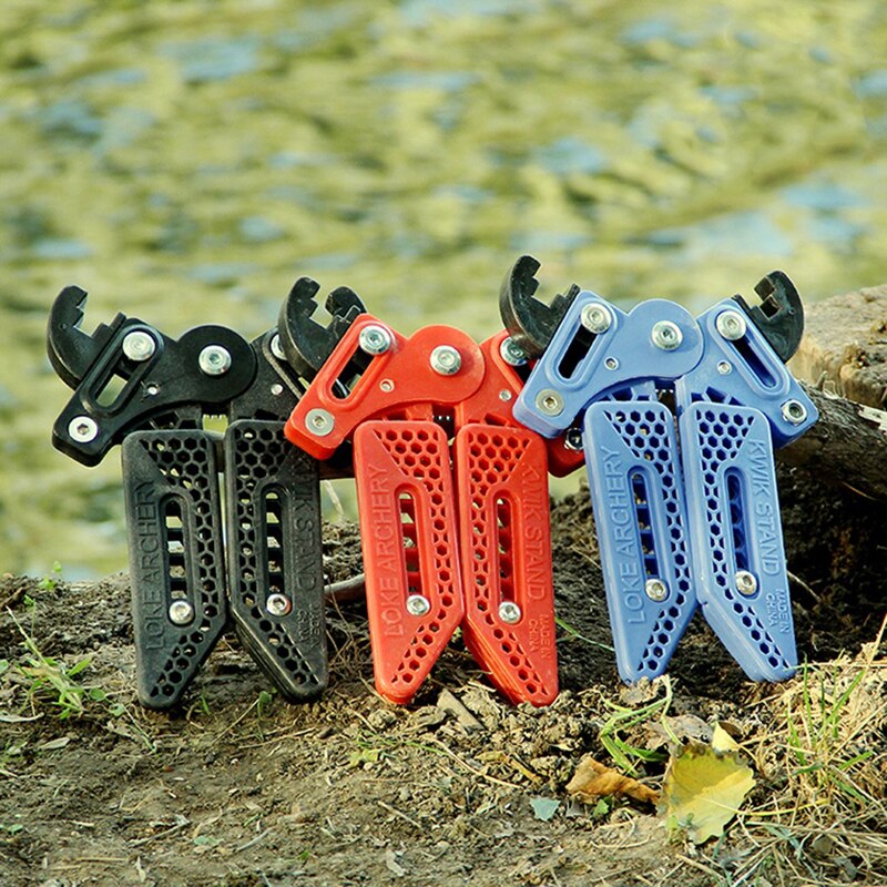 Archery Bow Stands Archery Equipment Accessories Composite Plastic Floor Stand Adjustable Width Portable Bow Stands
