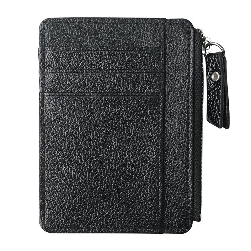 KUDIAN ours mince crédit porte-carte Mini portefeuille avec fermeture à glissière poche à monnaie hommes en cuir PU étui pour carte d'identité Porta Tarjetas BID258 PM49
