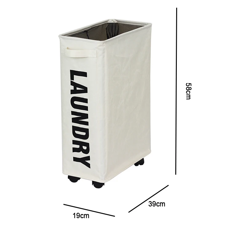 Rolling Laundry Hamper with wheels Waterproof and Collapsible Laundry Baskets For Clothes Toys Clothes Basket with Mesh Cover: Dark Khaki