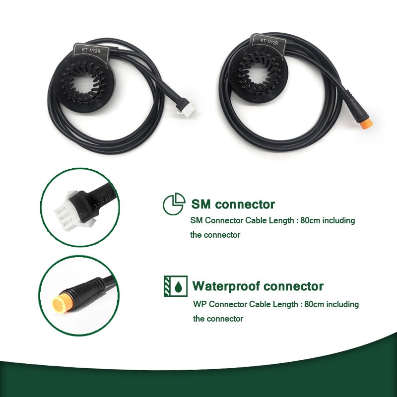 KT ebike V12L PAS Sensor 6 Magnent Dual Hall Sensors 12 Signals Electric Bike Pedal Assistant Sensor