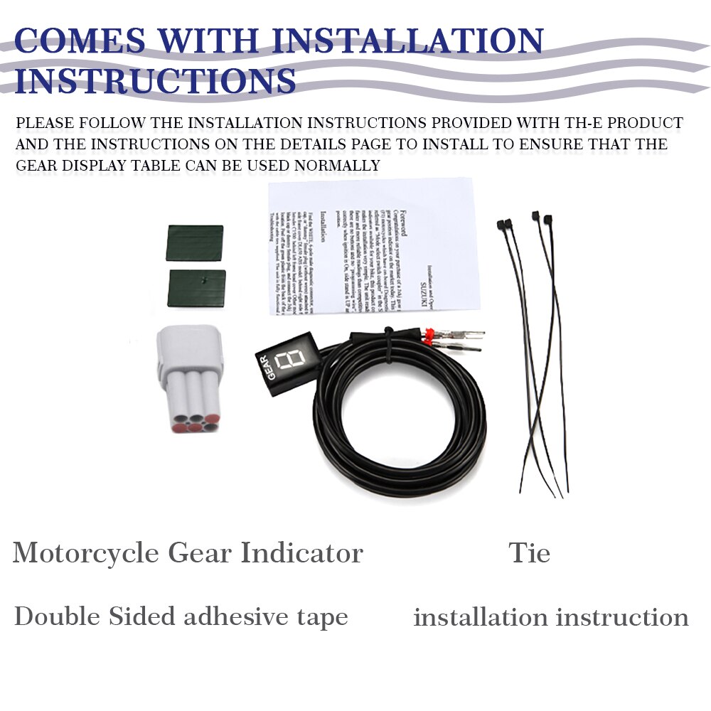Gear Indicator Motorcycle Lcd 1-6 Niveau Gear Indicator Digitale Gear Meter Voor DL650 Boulevard Intruder VL800 VL1500 2003