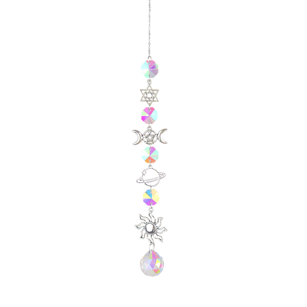 Crystal Suncatcher Regenboog Prisma Tuin Hanger Maan Eenhoorn Licht Chaser Opknoping Venster Home Decoratie Zomer: 2
