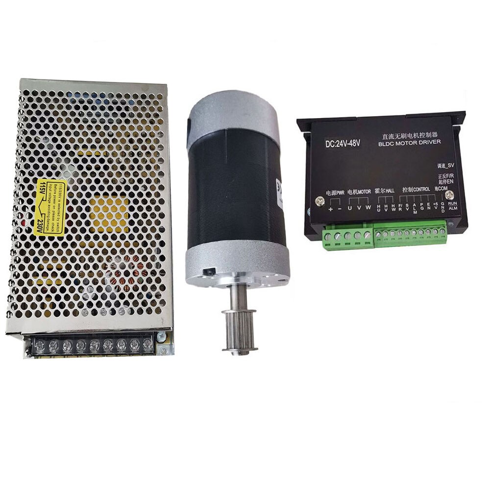 Three Phase Eight Wire 55 Brushless Motor with Inner Rotor, Double Ball Bearings, DC 24V-48V Mute Large Torque Motor High Power