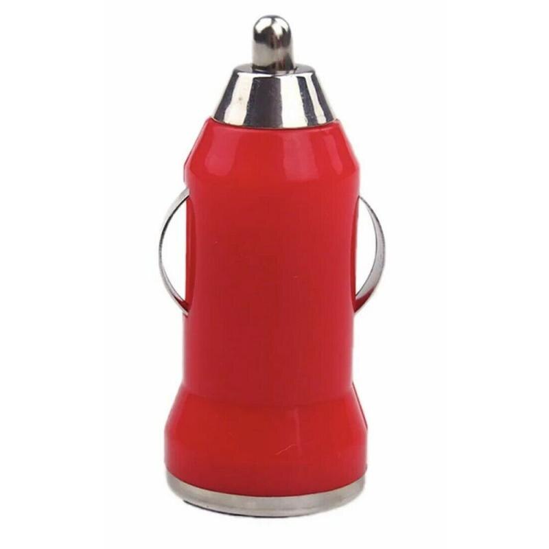 Car Charger Mini Dual USB 12v Lighter Socket Adapter plug fast charging Car usb: Red