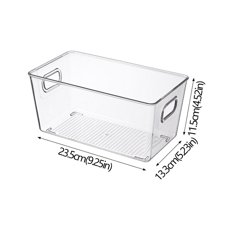 Kühlschrank-Organizer-Behälter, stapelbare Kühlschrank-Lebensmittel-Aufbewahrungsbox mit Griff, durchsichtiger Kunststoff, für Speisekammer, Gefrierschrank, Organizer-Werkzeug: MULTI