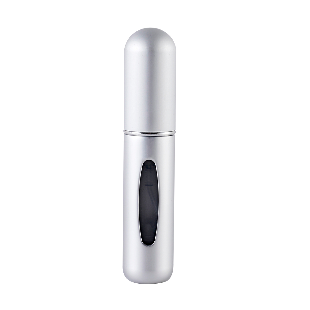 Mini botella de Perfume portátil de viaje de alta gama, Base de recarga, carga recta, muestra pequeña de Perfume, Material de aluminio: Naranja