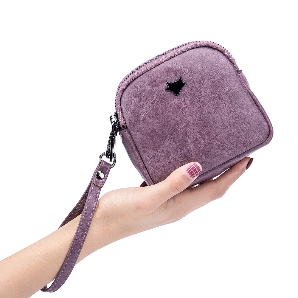 Couro do plutônio feminino dia embraiagens wristlet mudança bolsa duplo zip portátil higiênico guardanapos armazenamento saco batom caso bolsa sólida