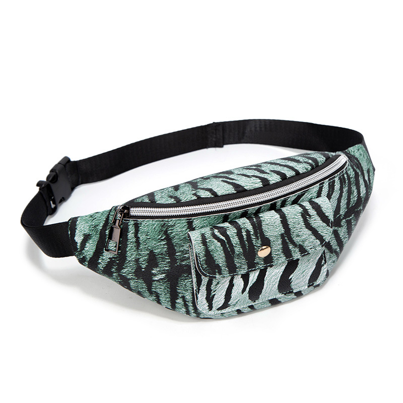 Novo leopardo bolsa de ombro saco do mensageiro multifuncional couro do plutônio das mulheres à prova dwaterproof água cintura bolsa de ombro saco de armazenamento de viagem: green