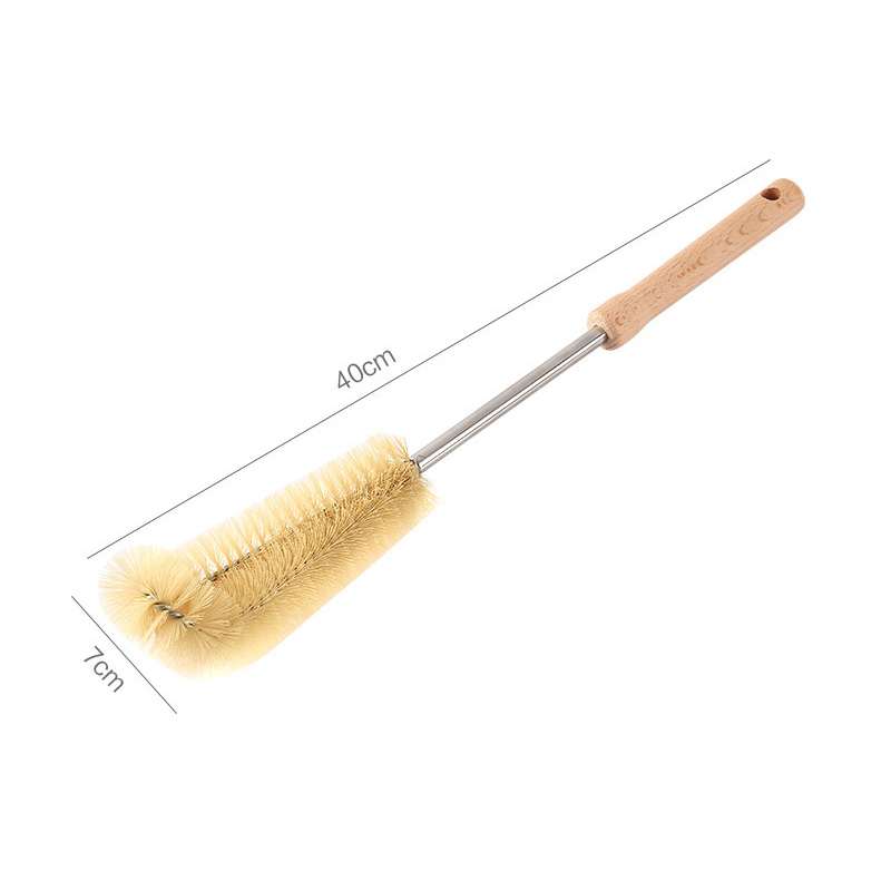 Strumenti per la pulizia della cucina Bottiglie per bevande Lavapavimenti per vetro Spazzola per la pulizia Spazzola per la pulizia delle bottiglie in legno con manico lungo: green