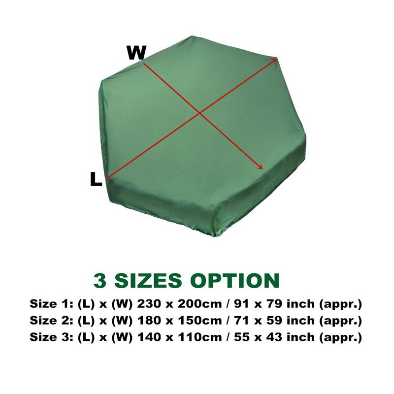 210d Oxford Cloth Hexagonal Sand Pit Cover Dust-proof Waterproof Bunker Outdoor Garden Children Toy Sandpit Pool Sandbox Cover
