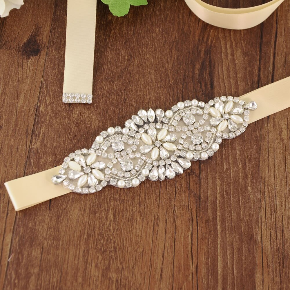 bridal belt sash Bridal Dress Belt Woman Party Belt Prom Dresses Belt Beaded Pearl Wedding Belt Girls Pearl Belts Wedding Sash: Champagne