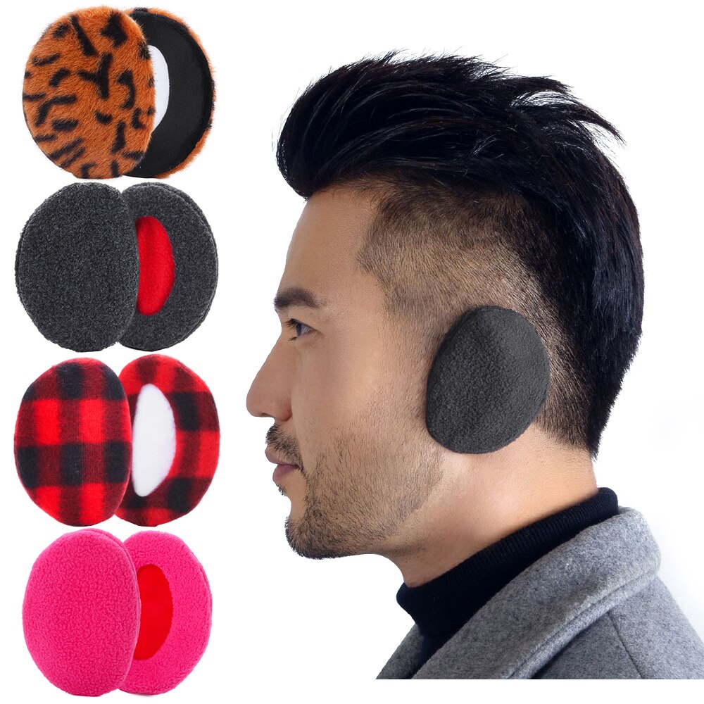 Adulte femmes homme hiver oreillettes sans bande chauffe-oreilles cache-oreilles couverture d'oreille polaire cache-oreilles: Set3-L