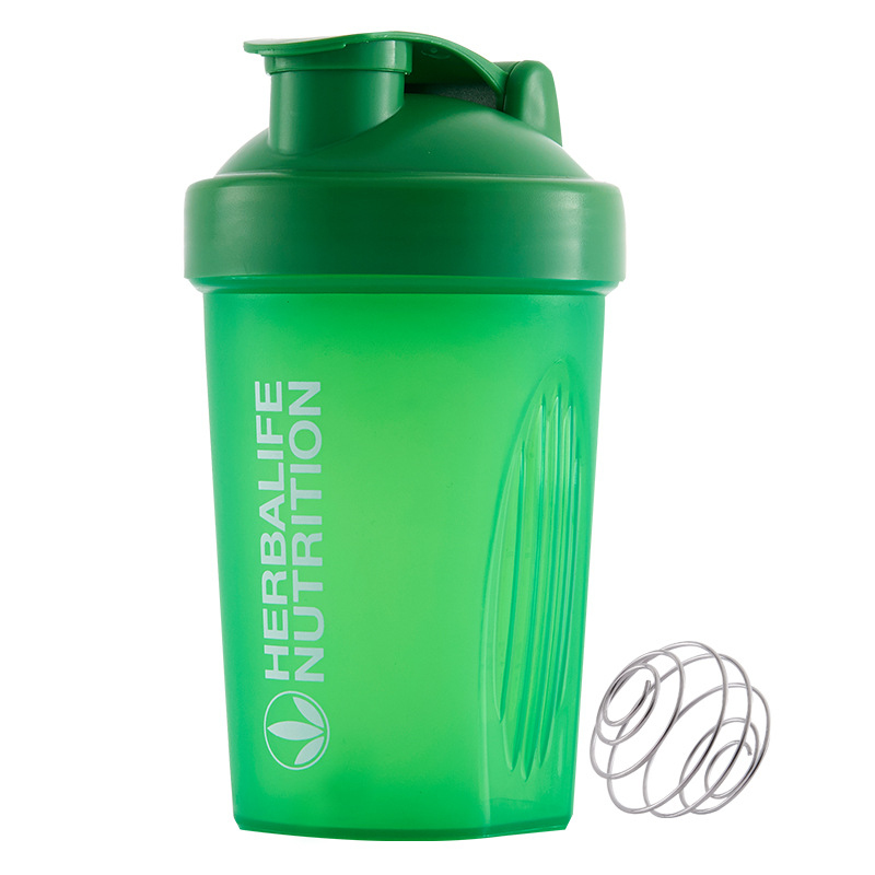 Sport Shaker Fles Wei-eiwit Milkshake Mengen Fles Sport Fitness Gym Roerder Draagbare Outdoor Plastic Drink Fles 400Ml: green