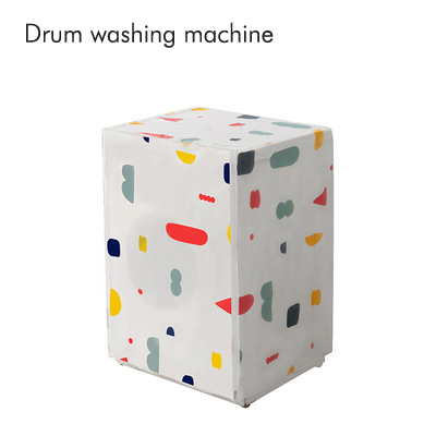 Vaskemaskine dæksel, top / front belastning vaskemaskine dæksel, vandtæt vaskemaskine / tørretumbler betræk & beskytter, vaskemaskine støvdæksel: Tromme geometrisk