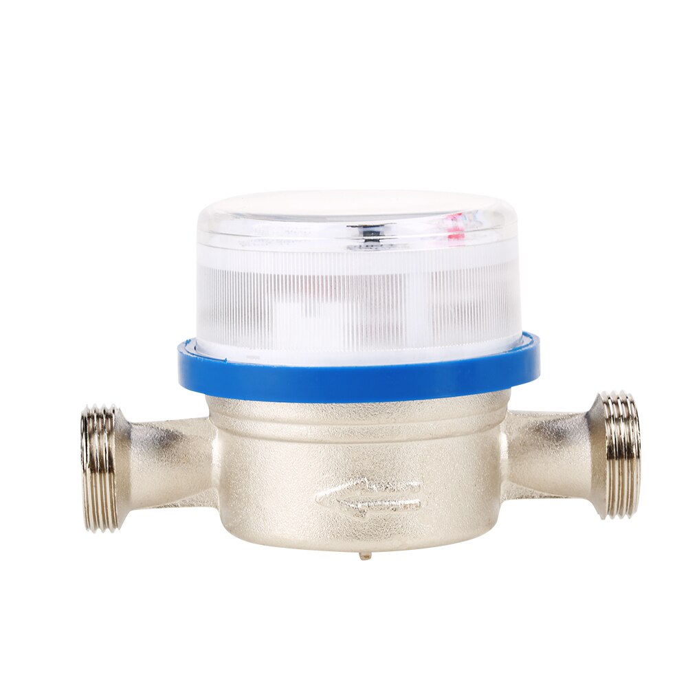 Water Meter 15mm 1/2" Dry Water meter Garden Home Plastic Cold Water Meter Single Water Flow Dry Table compteur