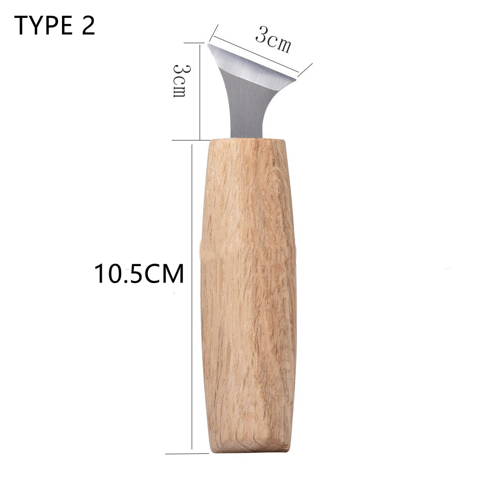 1PCS Chisel Woodworking Cutter Hand Tool Set Wood Carving Knife DIY Peeling Woodcarving Spoon Carving Cutter Stainless Steel: Half Round Chisel