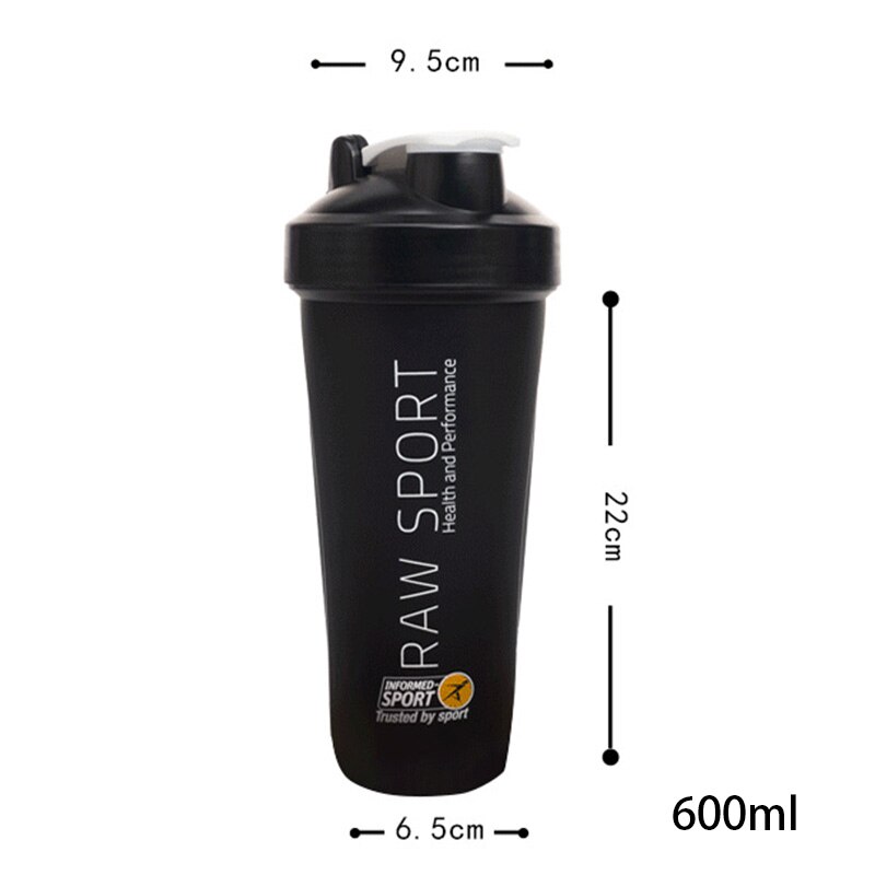 Gym Protein Powder Shaker bottle Water Bottles Shake Cup Kettle Hidro Flask Portable Sport Fitness 600ml Eco Friendly Drinkware