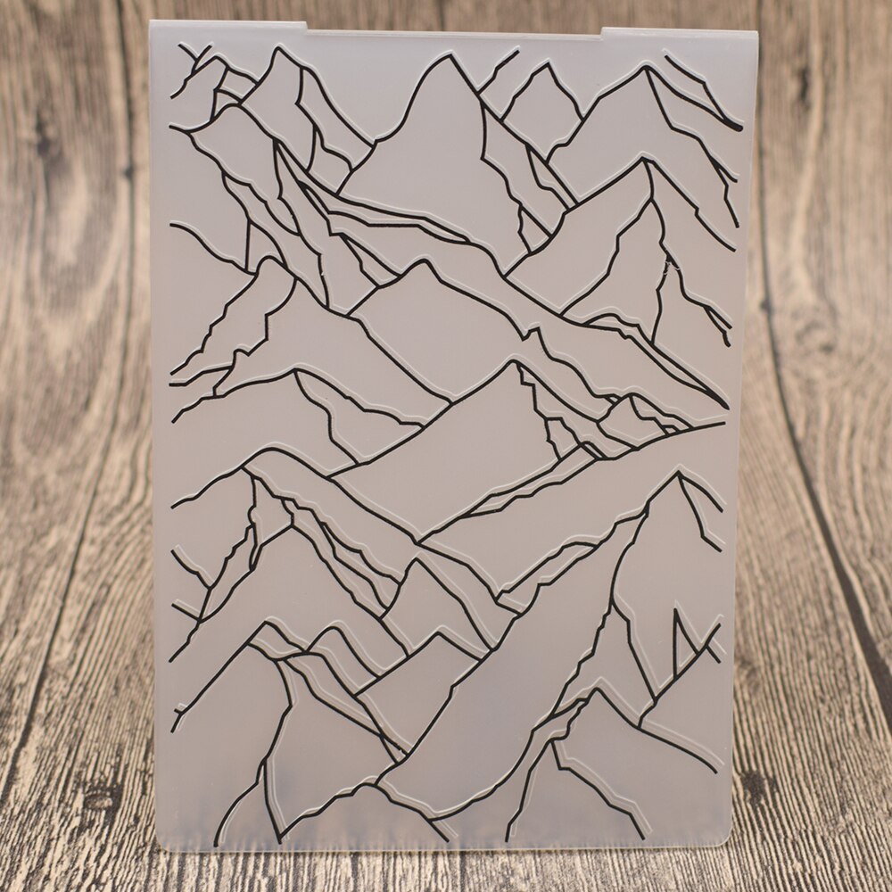 Bjergkæde frimærker plast prægning mapper diy scrapbooking papir kort gør håndværk skabelon: Bjergkæde