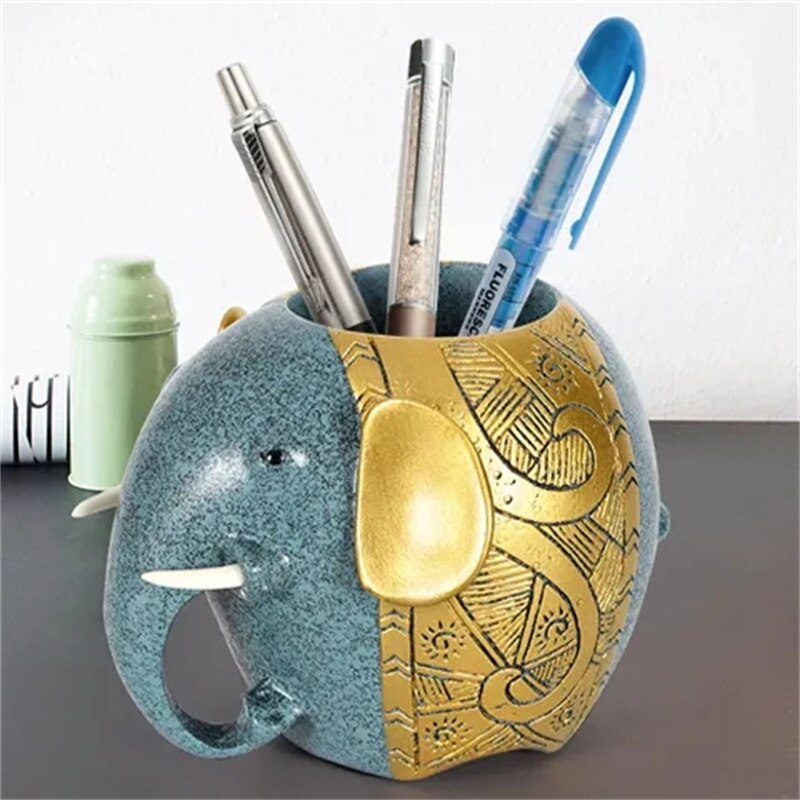 Home decor Pen Holder Elephant Cartoon Animal innovating Tabletop decoration multifunctional storage box: Style 8