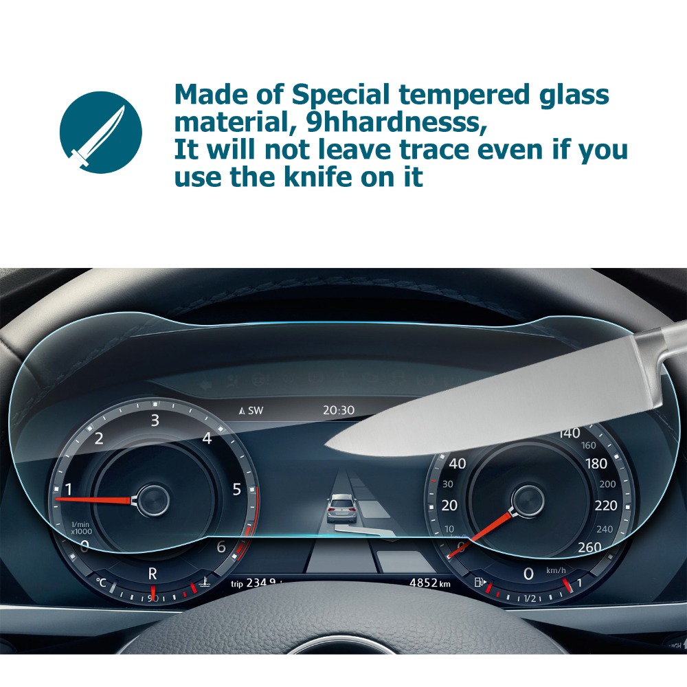 RUIYA screen protector for Volkswagen Tiguan 12.3Inch Volkswagen's Digital Cockpit,9H tempered glass screen protective film