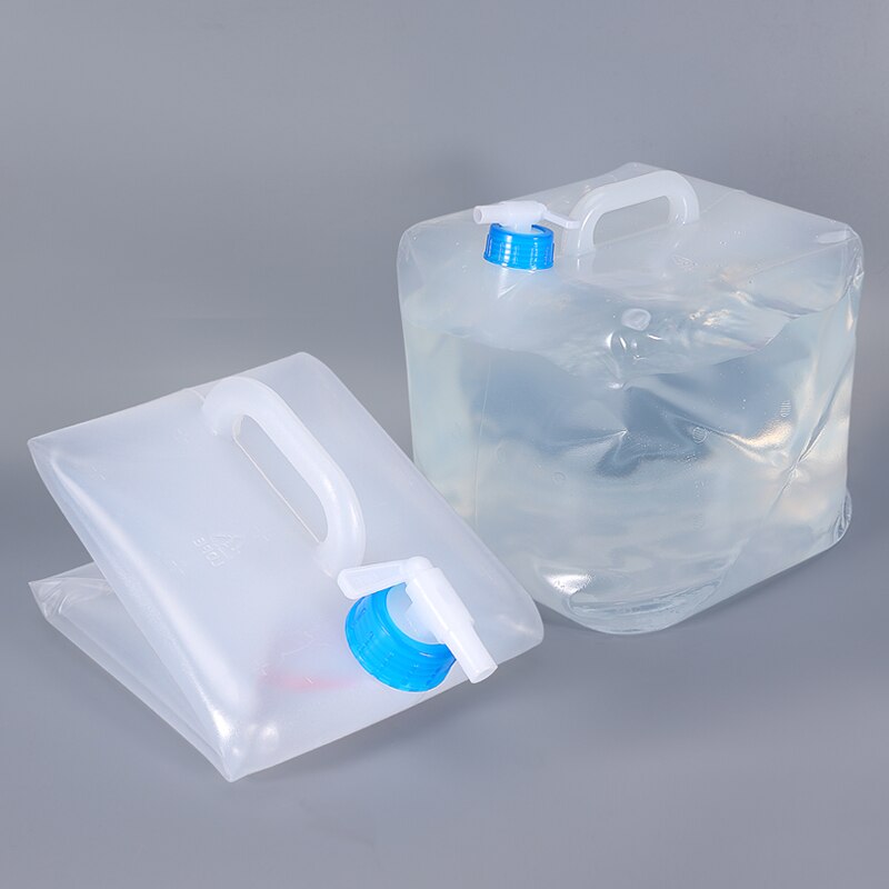 1PCS Foldable water bag with handle and Lid Portable outdoor liquid container Food Grade soft bags 5L 20L