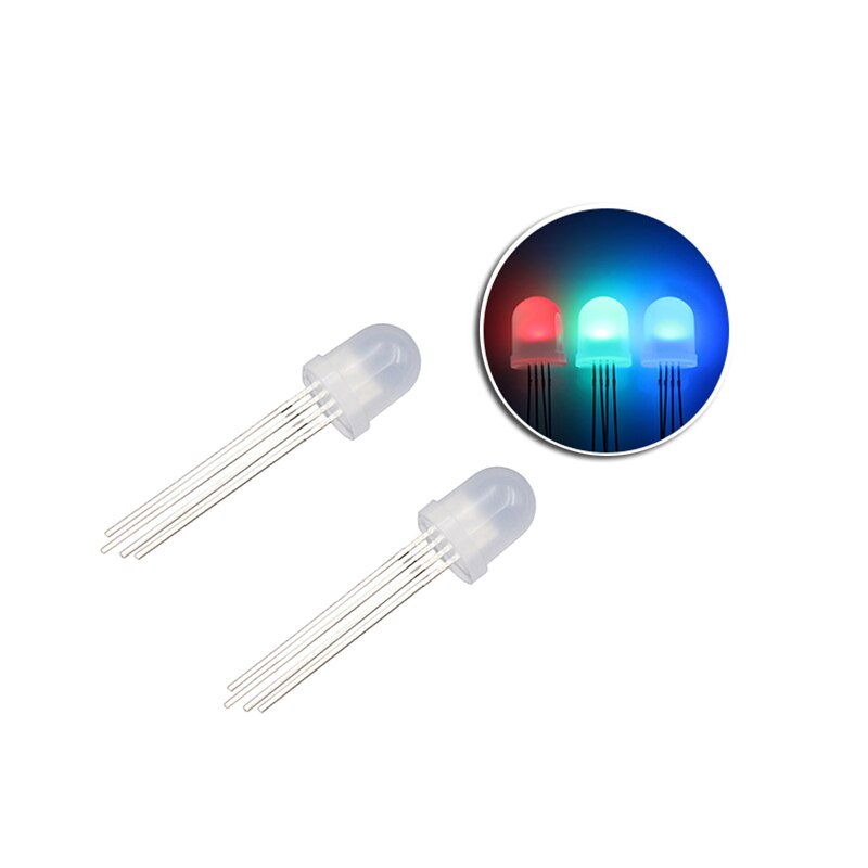 50PCS 10mm RGB LED Emitting Diode Micro Indicator Red Green Blue Multicolor Common Anode Cathode 3V DIY Super Bright DIP Bulb