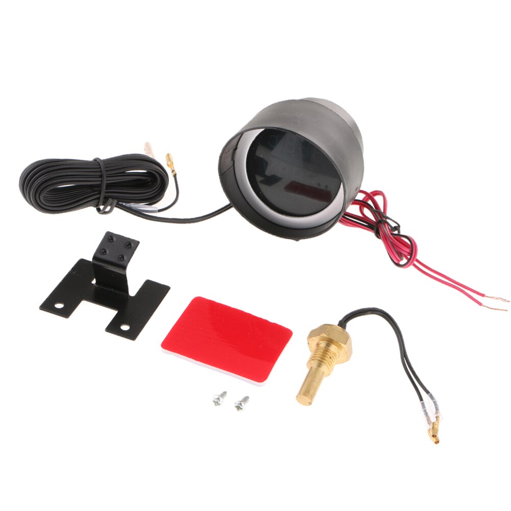 12/24V Auto Led Digitale Voltmeter Water Temperatuurmeter Meter &amp; 10/12/14/16/17/21Mm Sensor Universele Voertuigen Digitale Gauge