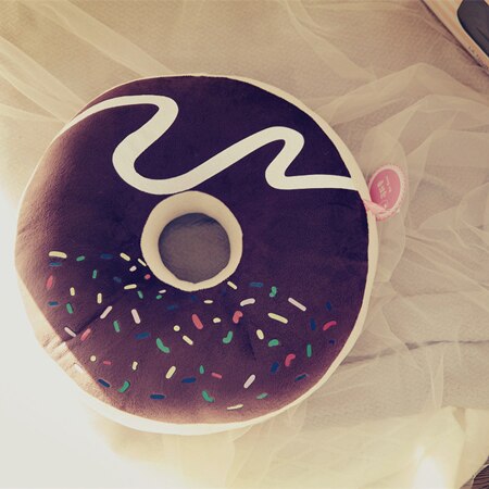 Cioccolato Panini Cuscino Ciambella Peluche Cuscino Ciambella casa arredamento Ufficio Cuscino Peluche pisolino Cuscini Creativo Regalo Di Compleanno: Cioccolato