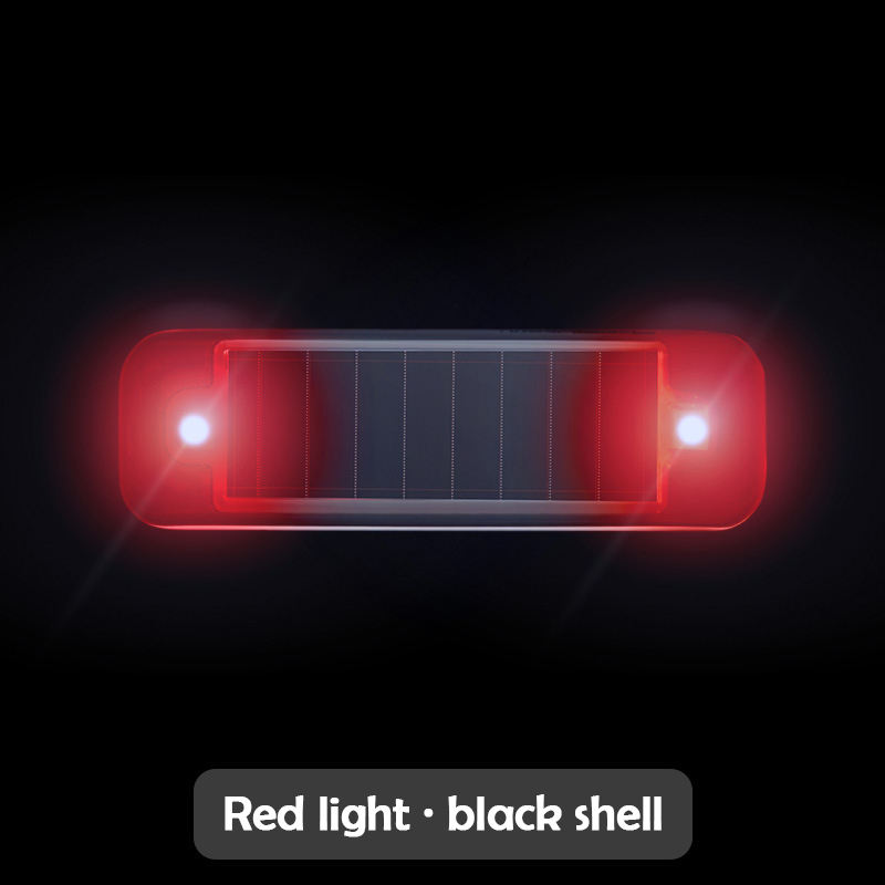 Mini led-autolampje op zonne-energie, waarschuwingslampje voor 's nachts, gesimuleerd alarm, draadloos antidiefstalwaarschuwingslampje, knipperend nep-alarmlampje: Koud wit