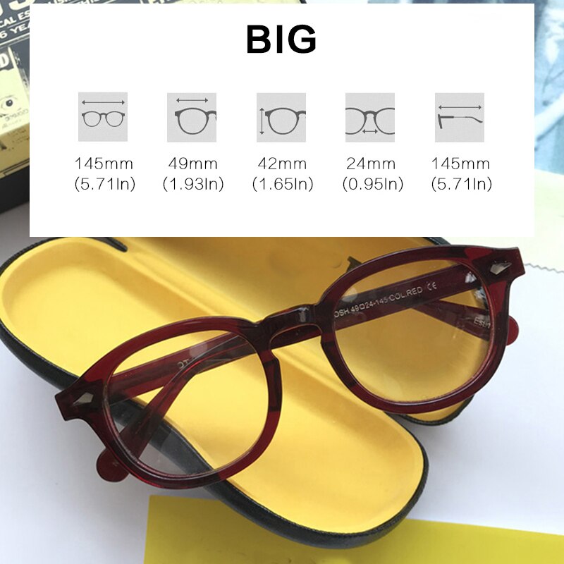 Luxe Johnny Depp Acetaat Brilmontuur Mannen Vrouwen Vintage Bril Optische Recept Bijziendheid Brillen Frame Brillen: 14