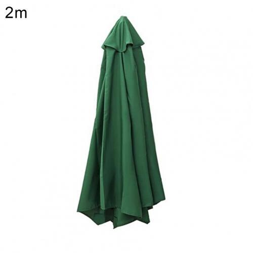 Bequem Terrasse Regenschirm Ersatz Gewebe Faltbare Baldachin Abdeckung Polyester Anti-verformen Sonnenschirm Baldachin Abdeckung: Green / 3M