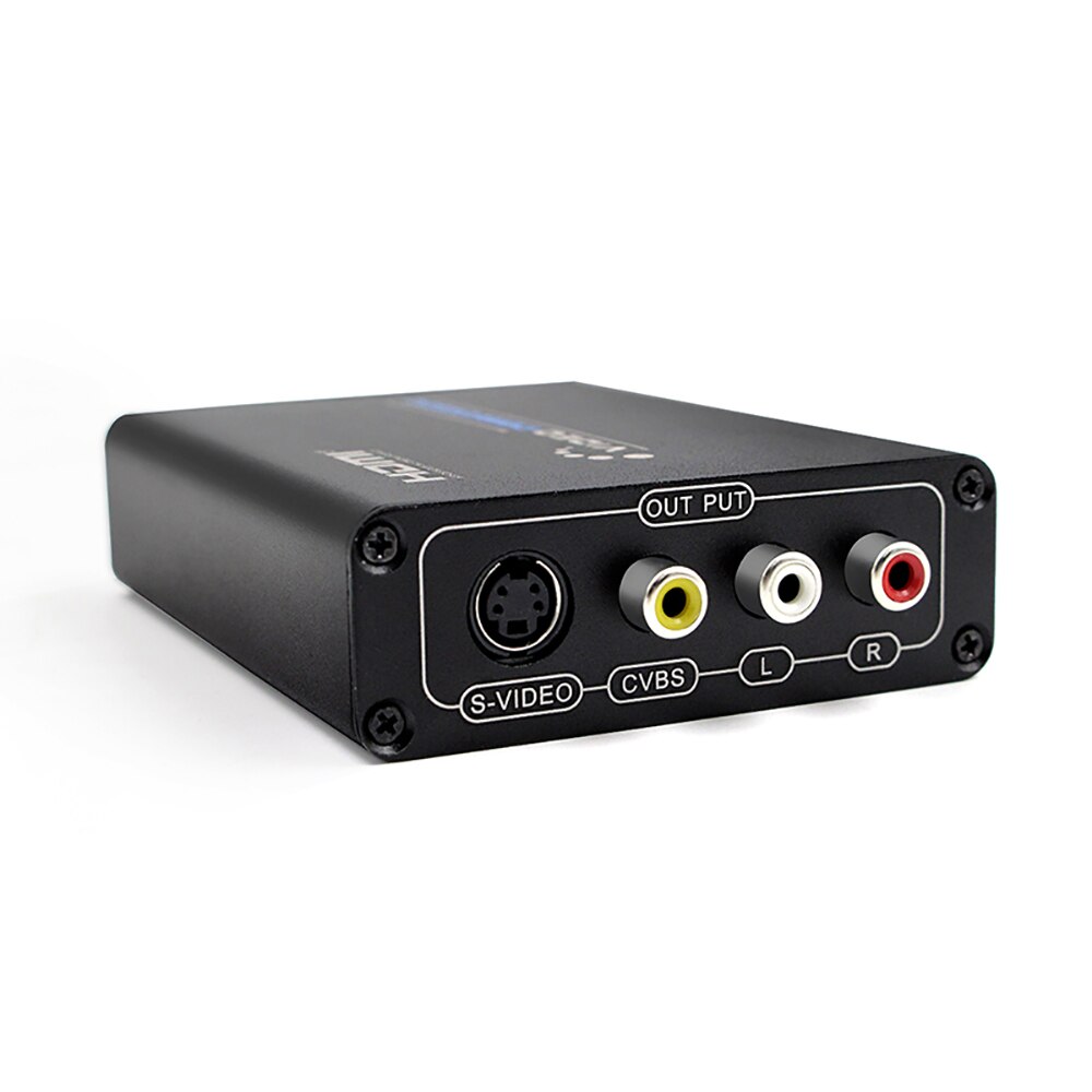 HDMI a AV Svideo CVBS L/R convertidor de vídeo adaptador conmutador compatible con 1080p 3RCA PAL/NTSC para TV decodificador de DVD Blue-Ray