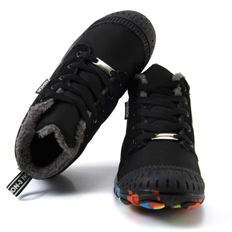 Bottes d'hiver pour enfants garçons | Chaussures chaudes en caoutchouc, antidérapantes, chaussures cheville en tissu imperméable en peluche pour enfants,