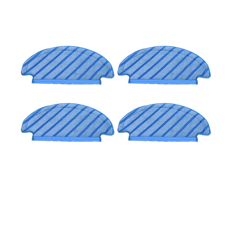 Cepillo de rodillo de paño de mopa Cepillo Lateral Kits para Ecovacs Deebot OZMO T8 T8 AIVI vacío limpiador accesorios mopa desechable bolsa: 4mops