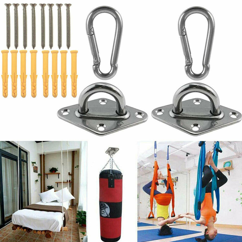 Edelstahl Decke Wand Halterung Haken Heavy Duty Anker Auge Platte Für Boot Yoga Schaukel Hängematten Volle Schweißen Hängen Haken
