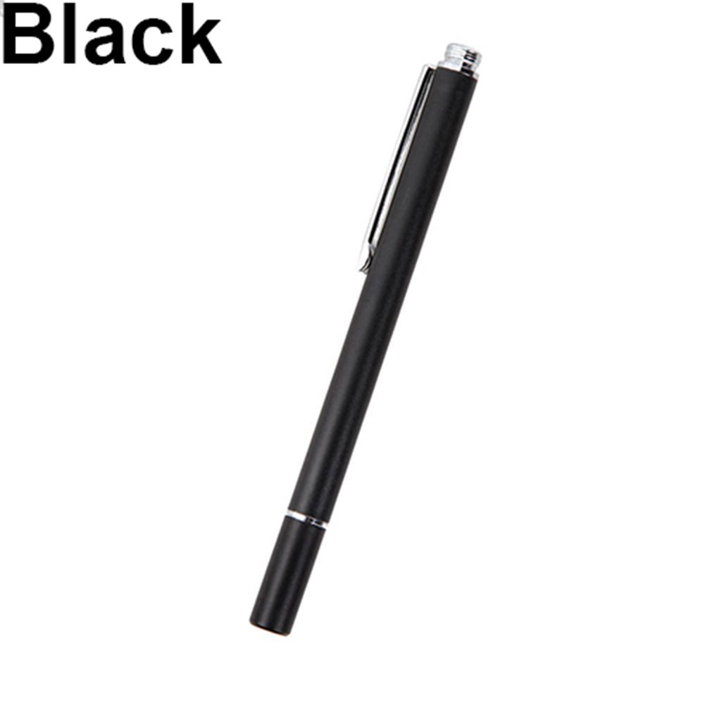 Pointe Fine pointe mince ronde stylet capacitif pour iPhone iPad Mini 2 3 4 Air 2 stylo tactile crayon de capacité intelligente: Black