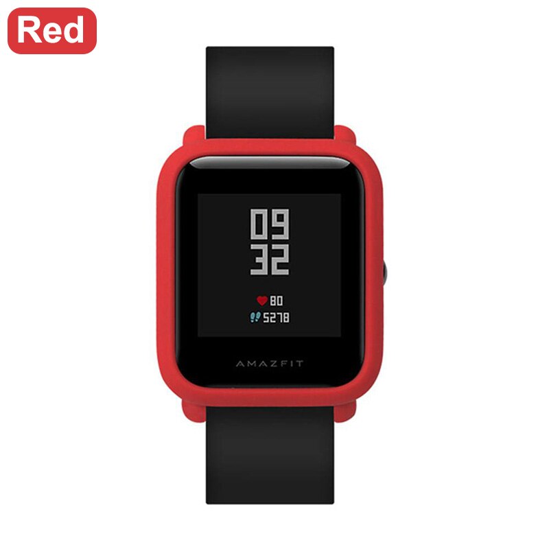 XShum Amazfit bip pokrowiec na akcesoria Xiaomi amazfit bip osłona na zderzak osłona ochronna: Red