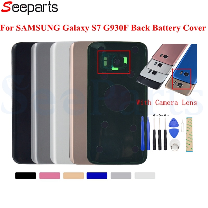 5.1 "Voor SAMSUNG Galaxy S7 G930F Back Battery Cover Deur Achter Glas Behuizing Case Voor SAMSUNG Galaxy S7 G930 /G930F Batterij Cover