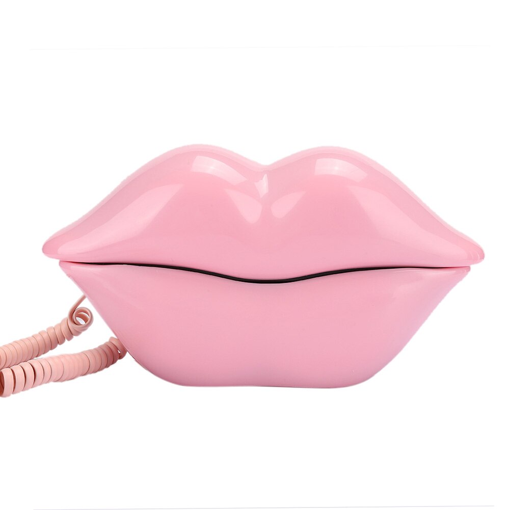 European Style Home Telephone Fashionable Pink Lips Shape Desktop Landline Phone telefono fijo home phone